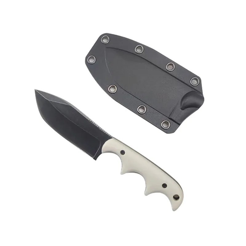 Stainless Steel Full Tang Tactical Fixed Blade Knife EDC Pocket Knife + Sheath