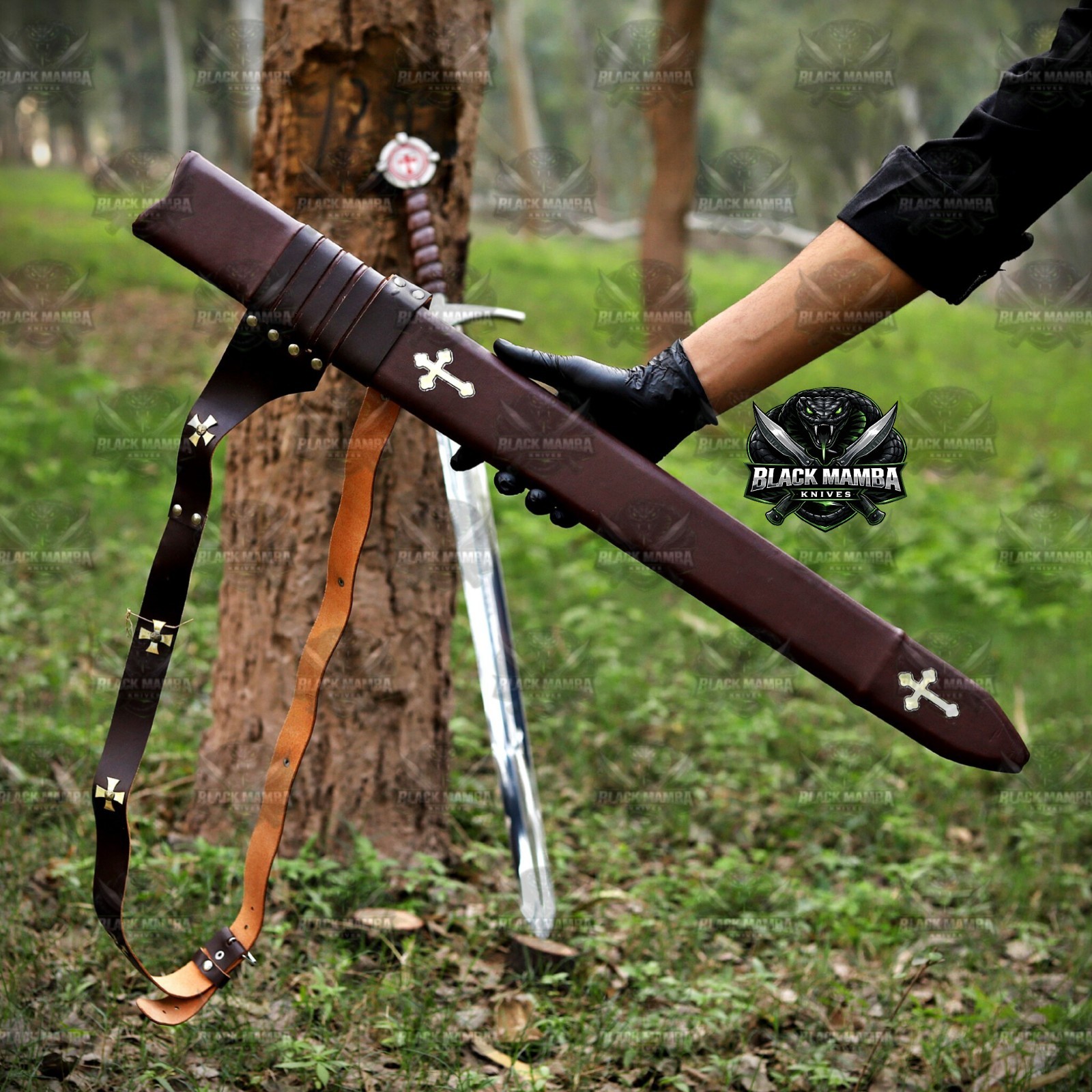 Handmade Templar Knight Sword | Holy Crusader Sword | Medieval Accolade Replica