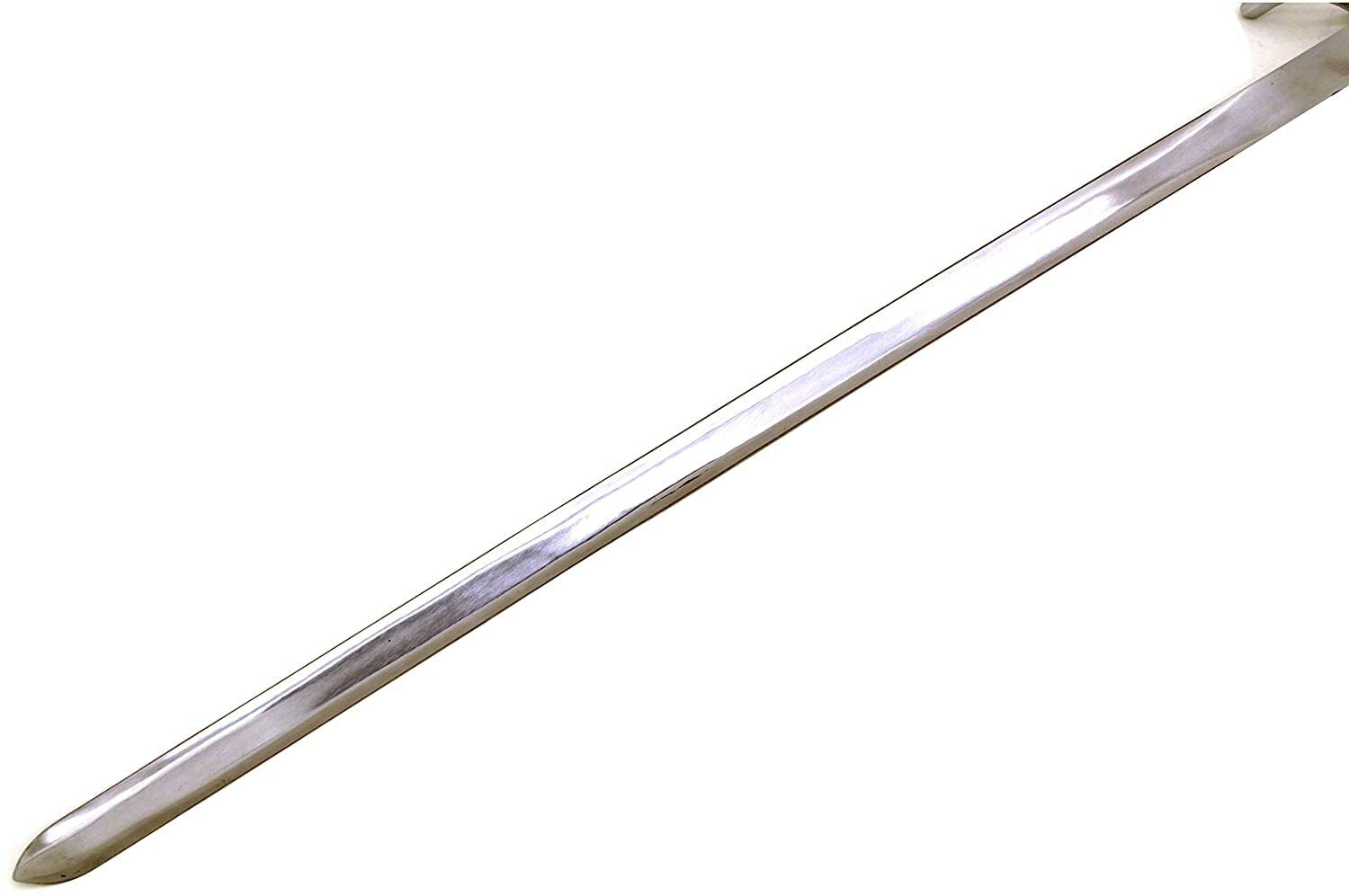 Medieval Warrior Black Handle Rapier Sword with Matching Scabbard