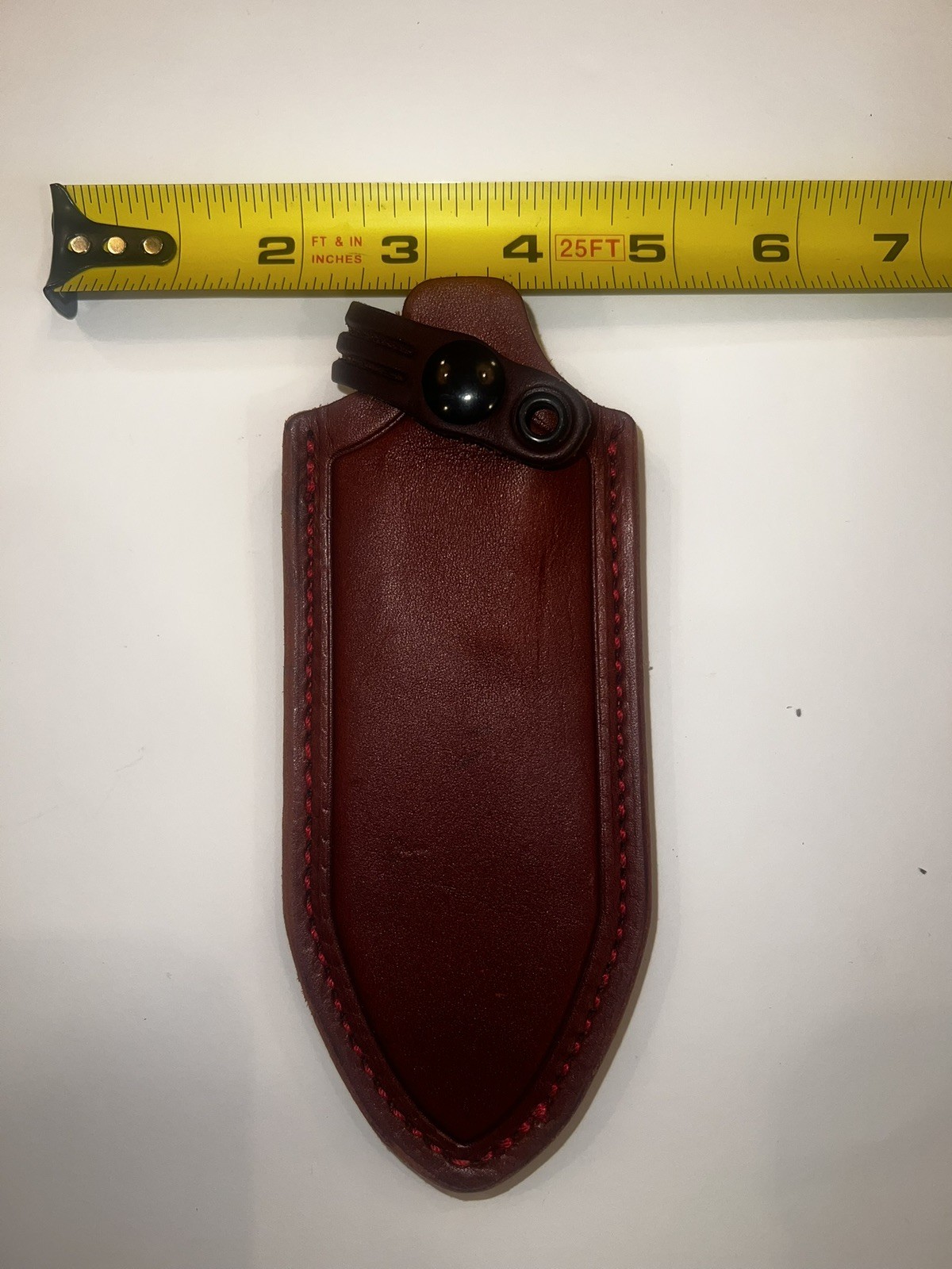 FOBOS knives EDC 5.5″ leather sheath minty condition treated leather