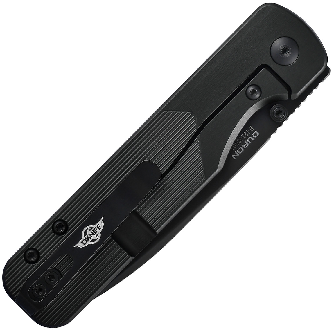 Oknife Duron Folding Knife 3.5″ Nitro V Steel Blade Stealth Gray Aluminum Handle