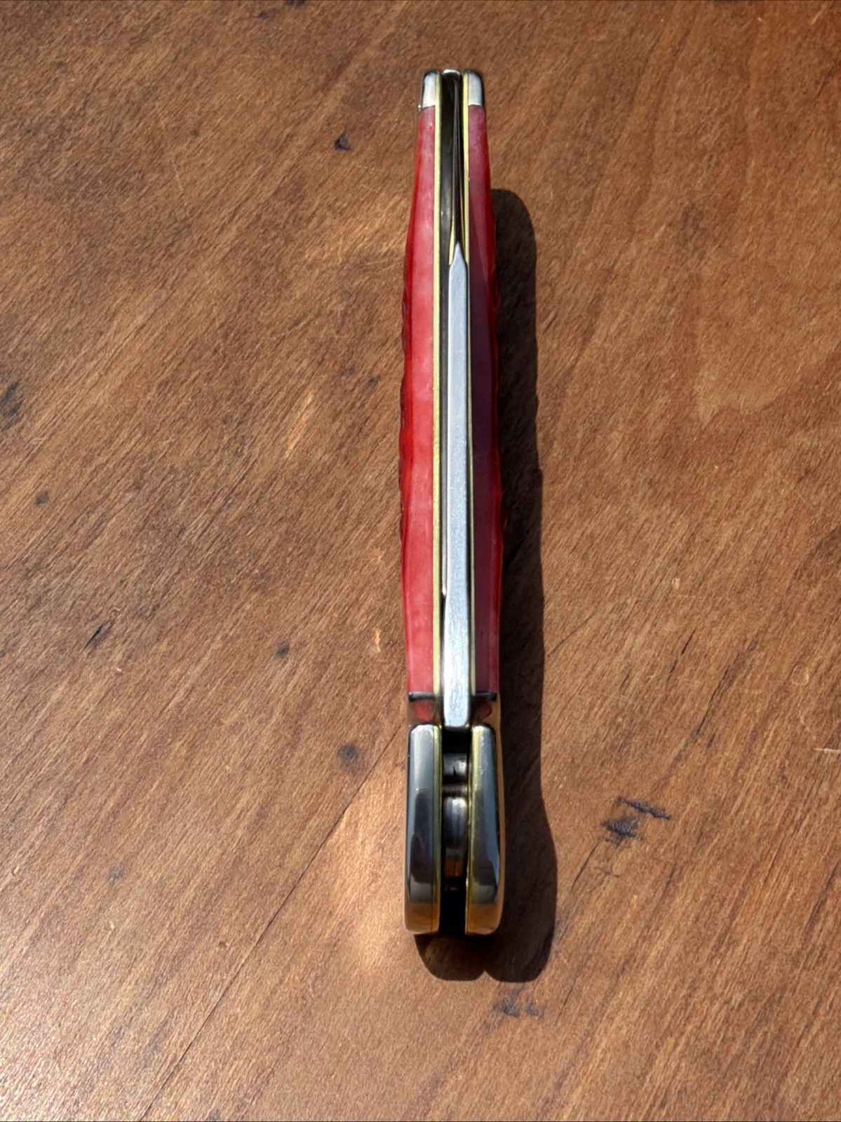Case XX 2026 Dark Red Peach Seed Jig Bone 61549L CS Copperlock Knife