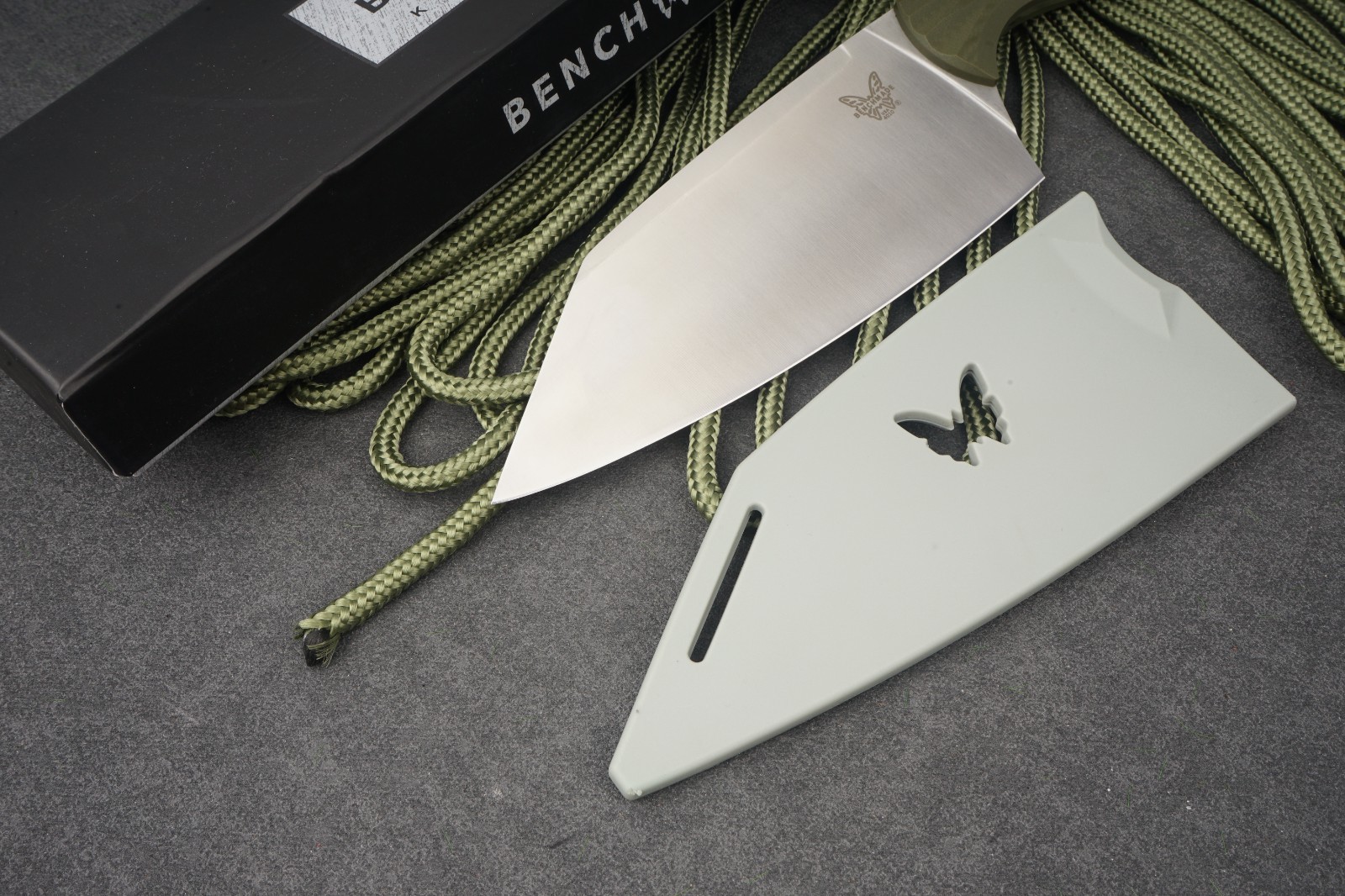 Benchmade CPM-M154 Fixed Blade Knife Green G10 Outdoor Survival Camping Bushcraf