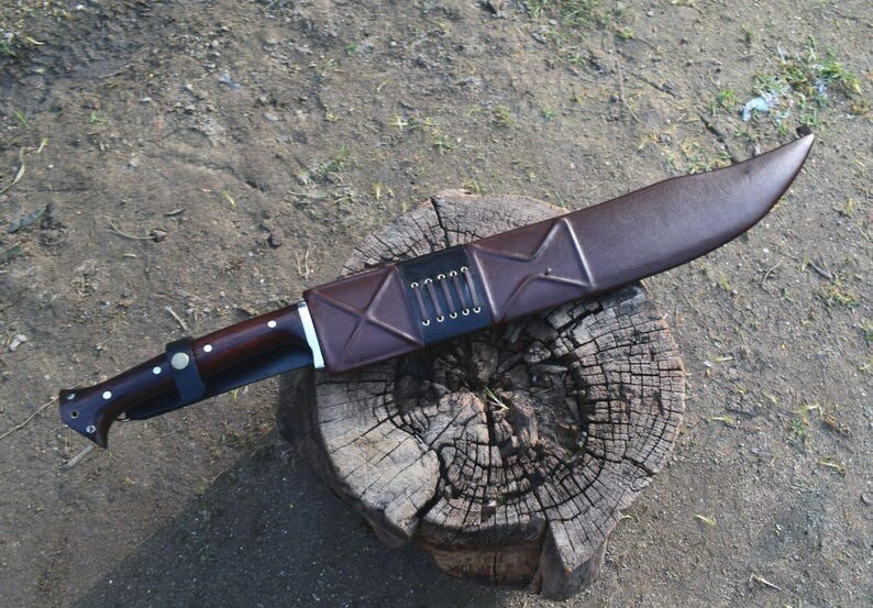 Custom Handmade Carbon Steel Blade Tactical Machete Sword| Hunting sword Camping