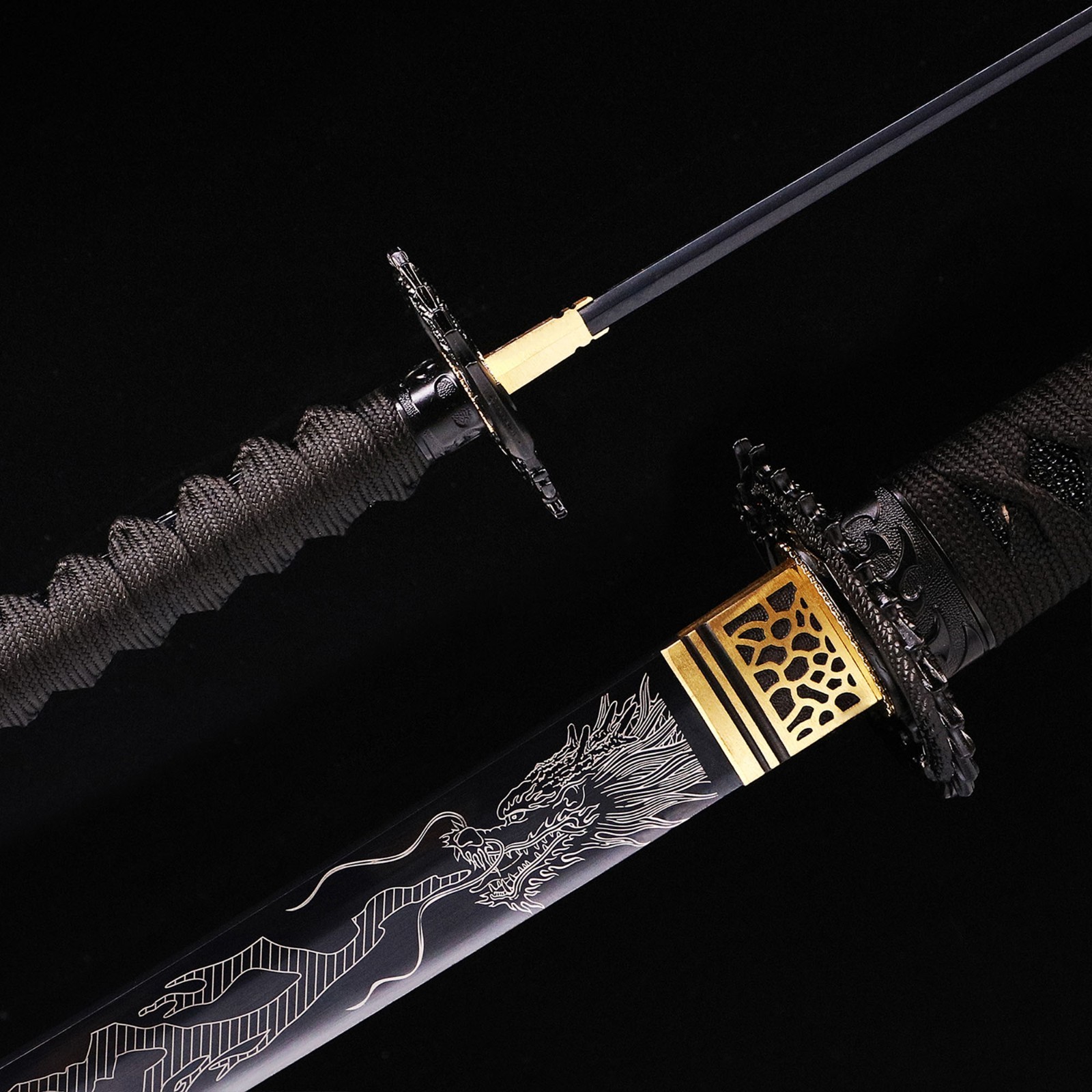 Handmade Japanese Katana Sword 1060 High Carbon Steel Samurai Swords Full Tang