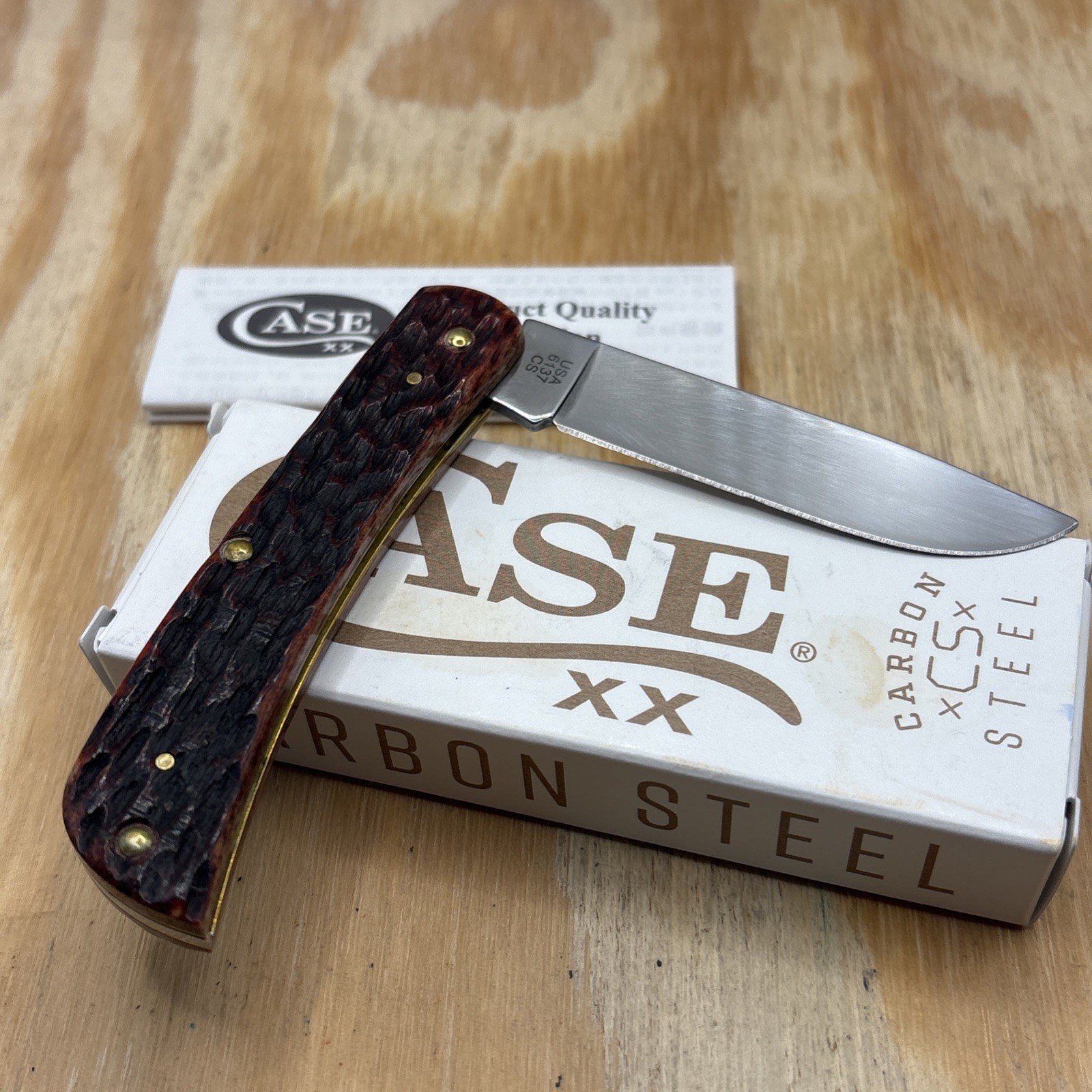 Case XX 2023 6137 Mahogany Bone Sod Buster Jr Knife New In Box