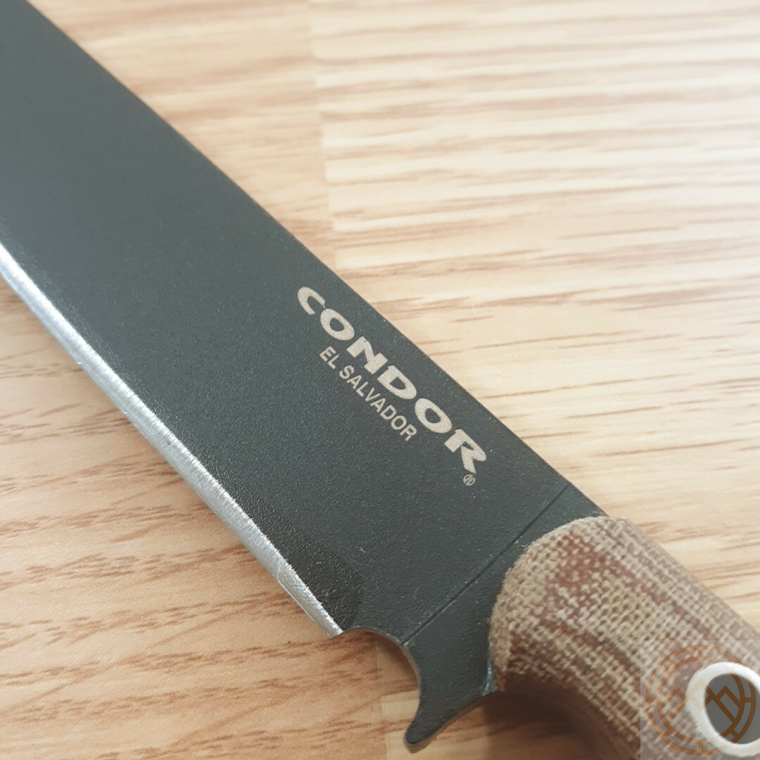 Condor Skirmish Fixed Knife 5.5 1075HC Steel Blade Natural Canvas Micarta Handle
