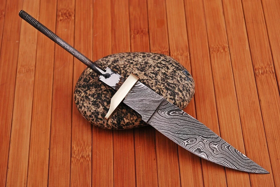 15 Custom Hand Forged Damascus Steel Rat Tail Blank Blade Knife Making Supplies