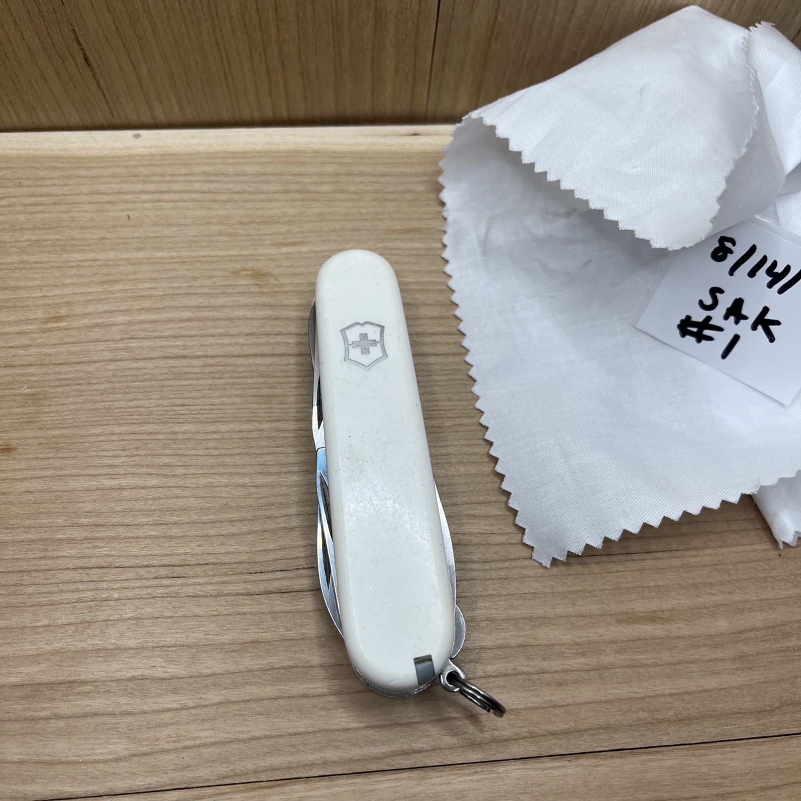 White Victorinox Swiss Army Huntsman Knife Multi Tool! US Seller Combined Ship