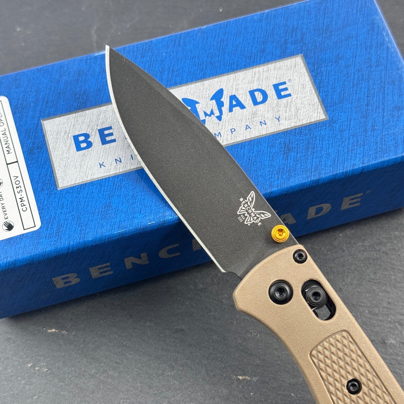 Benchmade Bugout 535GRY-1 Ranger Green Grivory Handle CPM-S30V Folding Knife