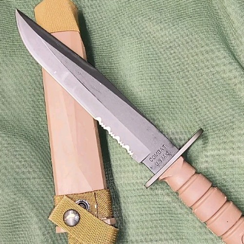 Vintage OKC3S OKC-3S Knife USMC Marine Corps Bayont Ontario Knife Co & Scabbard