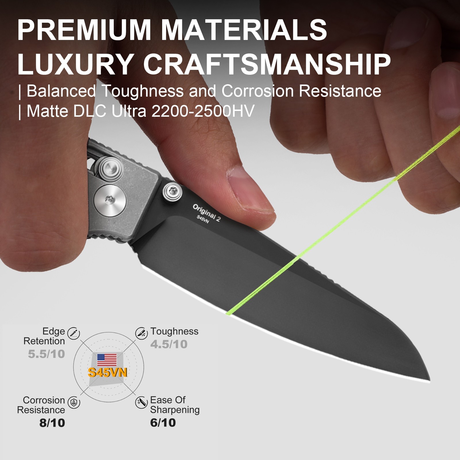 Kizer Original 2 Folding Pocket Knife S45VN Blade Titanium Handle Ki3605.2SA1