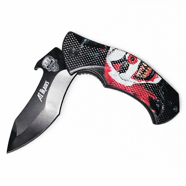 ICP Knife Blades Drop Point Stainless Pocketknife Plain Edge Liner Lock 2.75in
