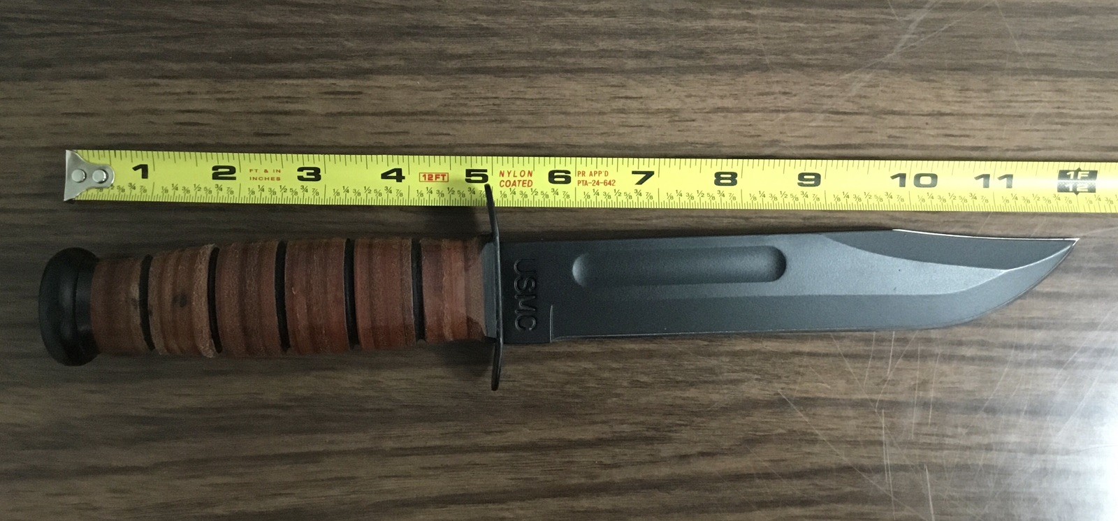 Vintage Ka-Bar U.S.M.C. Fighting Knife 1217 W/Sheath. NOS IN BOX WITH PAPERS