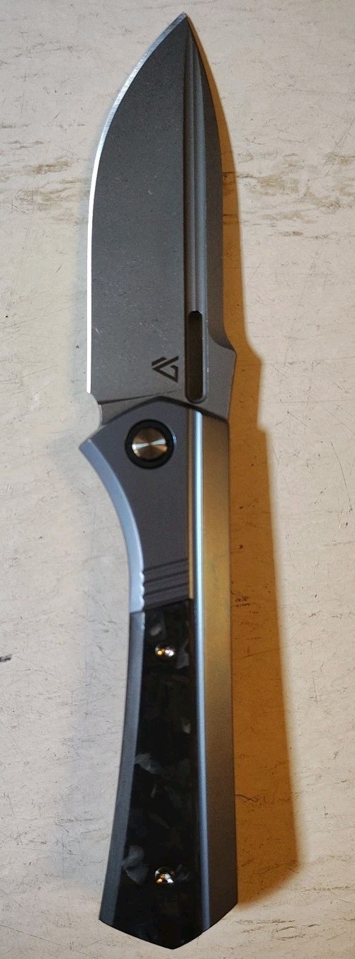 New Vanguard Continuum Framelock 3.4″ M390 SW Drop Point Blue Ti & CF Handle