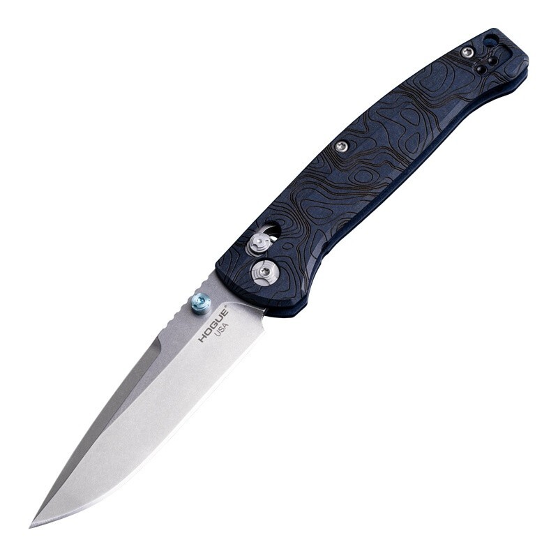 Hogue Knives Mysto Water 3.4″ Clip Point MagnaCut Blue Canyon Richlite 24456