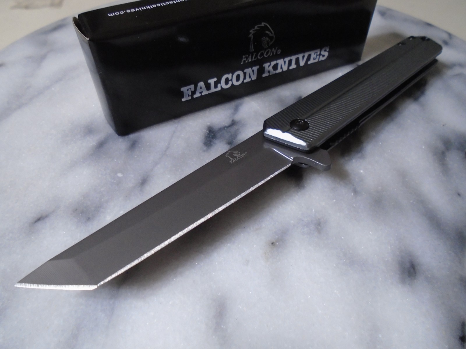 Falcon Assisted Open Tanto Pocket Knife Gray 440 Folder KS1315GY 8.20″ OA New