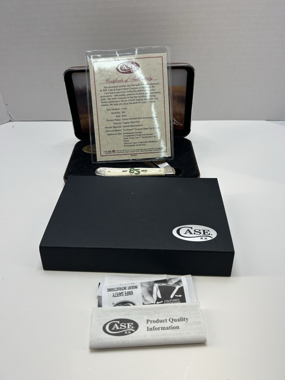 Case Ducks Unlimited 85 Years 2022 2-Blade Carbon Steel Slipjoint White 1 of 250