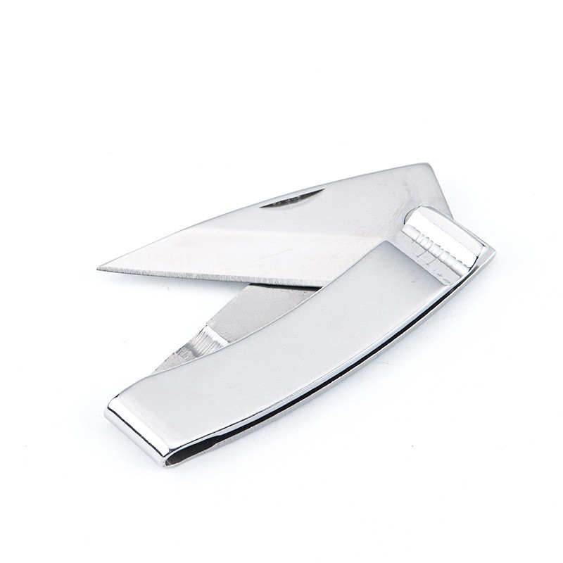 440C Stainless Steel Folding Pocket Knife EDC Wallet Clip Outdoor Camping Tool