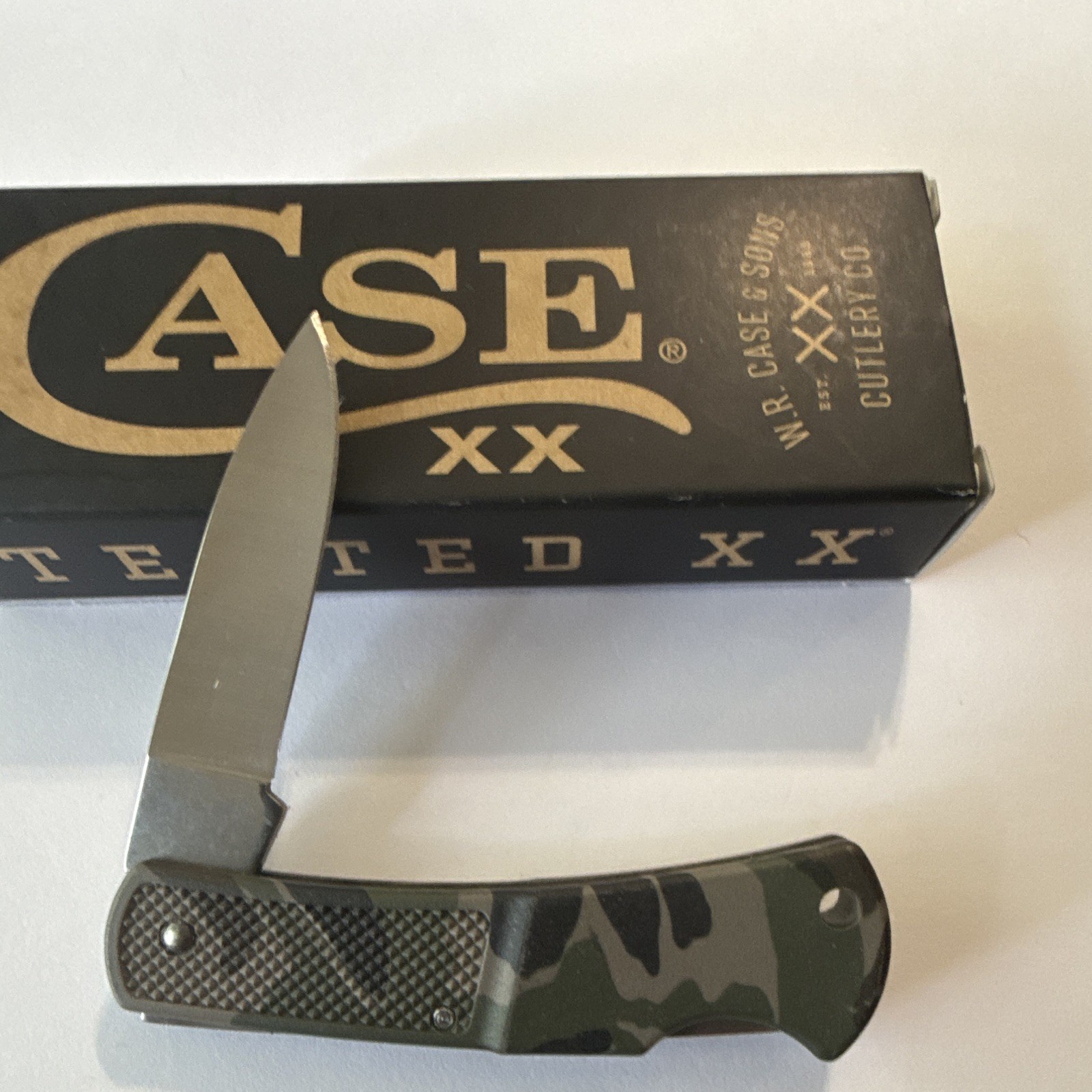 Case XX Caliber LT1225L Lockback Pocketknife SS Clip Point Plain Green/Black