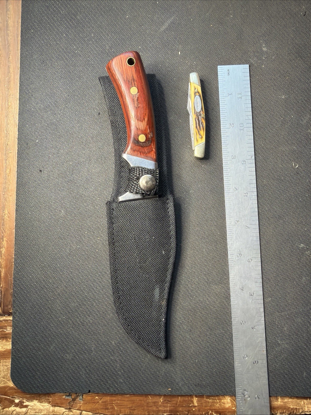 2 Winchester knives, 2003 Double Blade Stainless, & 3.5” Fixed Made in China