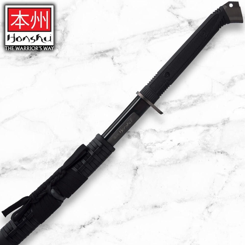 Honshu Boshin Midnight Forge Katana with Scabbard, Carbon Steel, Overall 40 3/4″