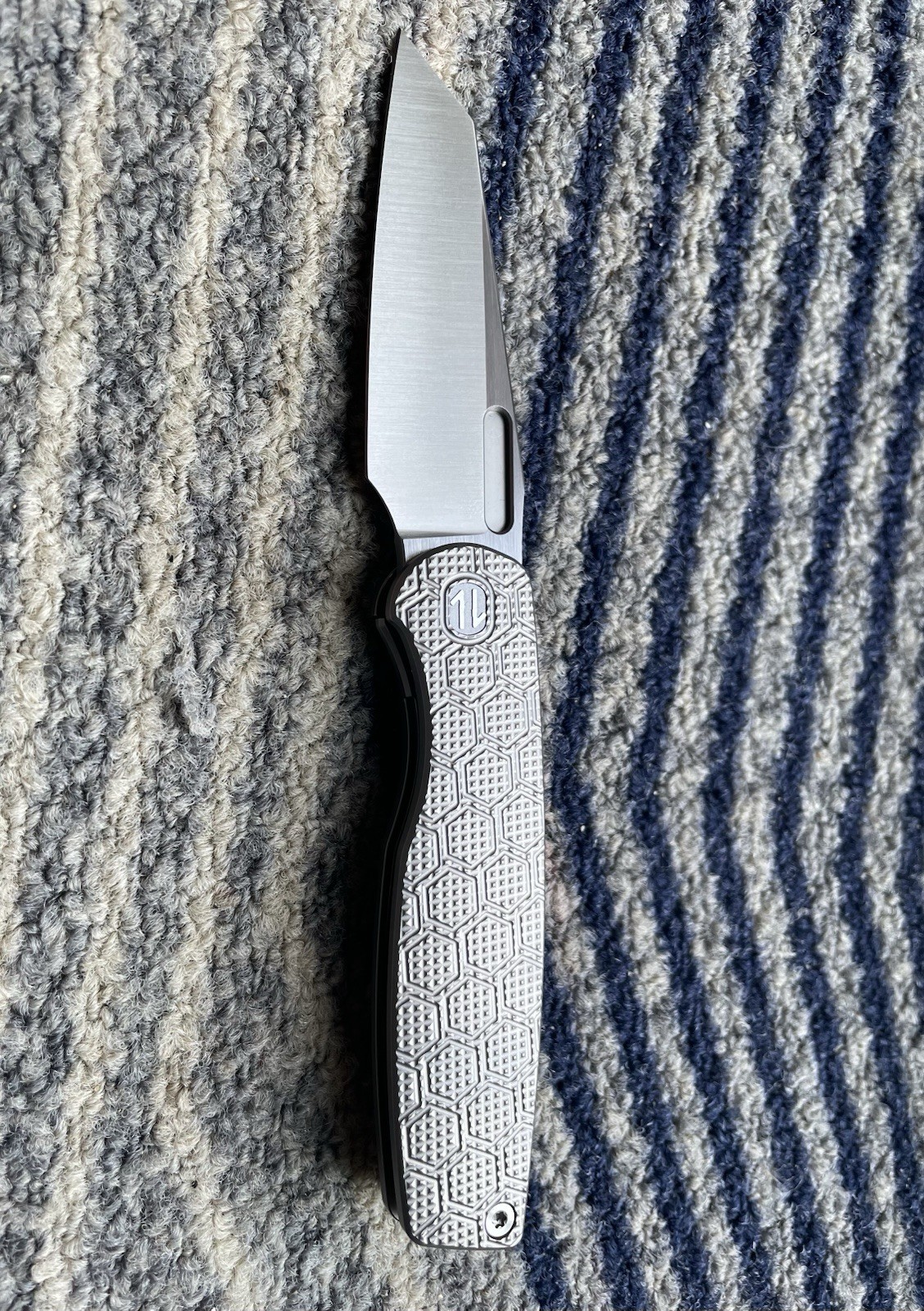 W.P. Mini Cortex Clone Liner Lock VG10 Titanium Hollow Grind *Skiffs Installed*