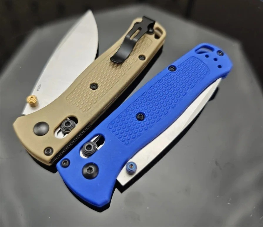 Manual Folding Custom 535 Pocket Knife 440CSteel Blade Nylon Glass Fiber Handle