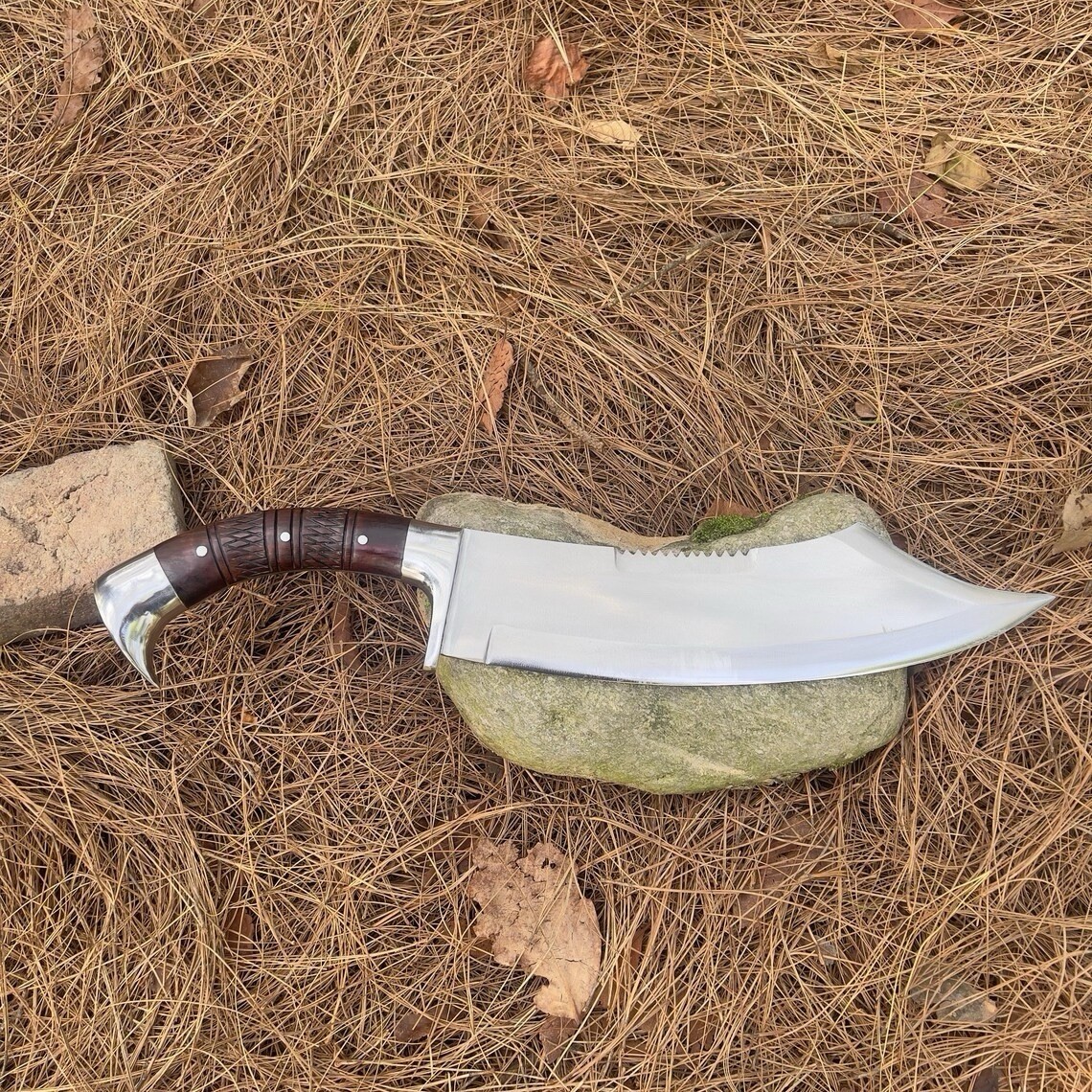 Custom Handmade D2 Tool Steel Machete – 20″ Combat & Survival Knife With Sheath