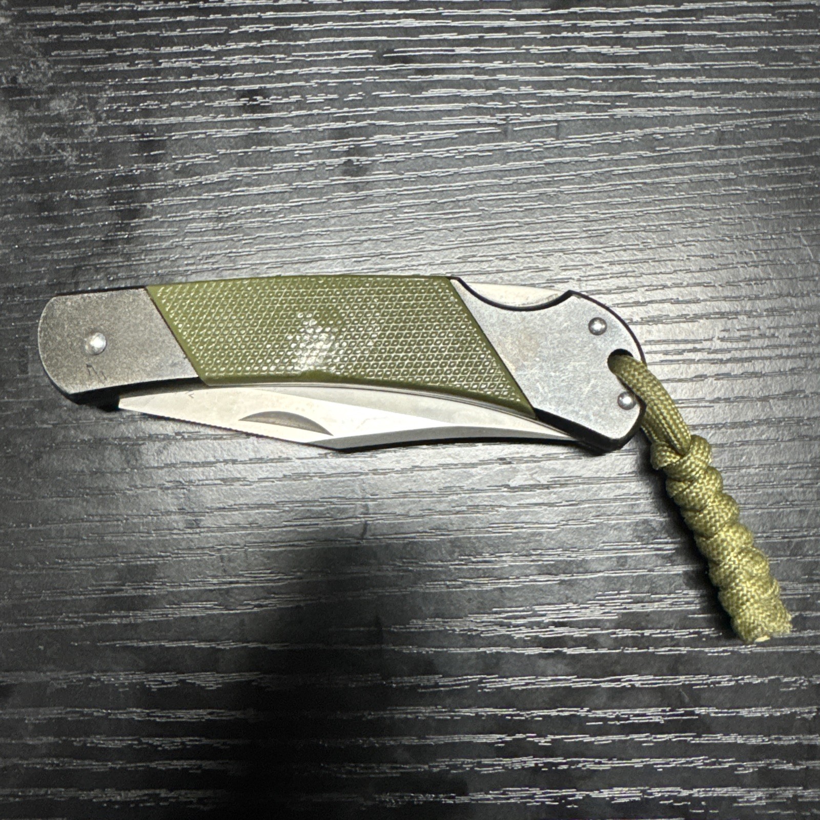 Kershaw Wildcat Ridge 3140 Green ABS plastic Scales Made In Japan W/sheath
