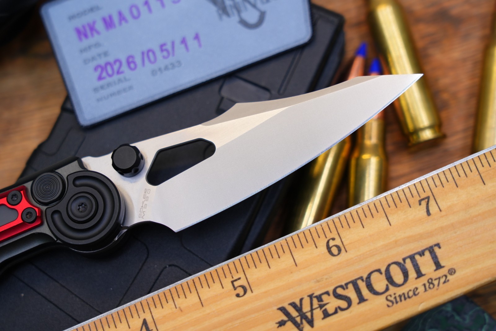 NOC MA01 M390 NOC Knives Manual Button Lock Folding Knife 2mm Blade Aluminum PC
