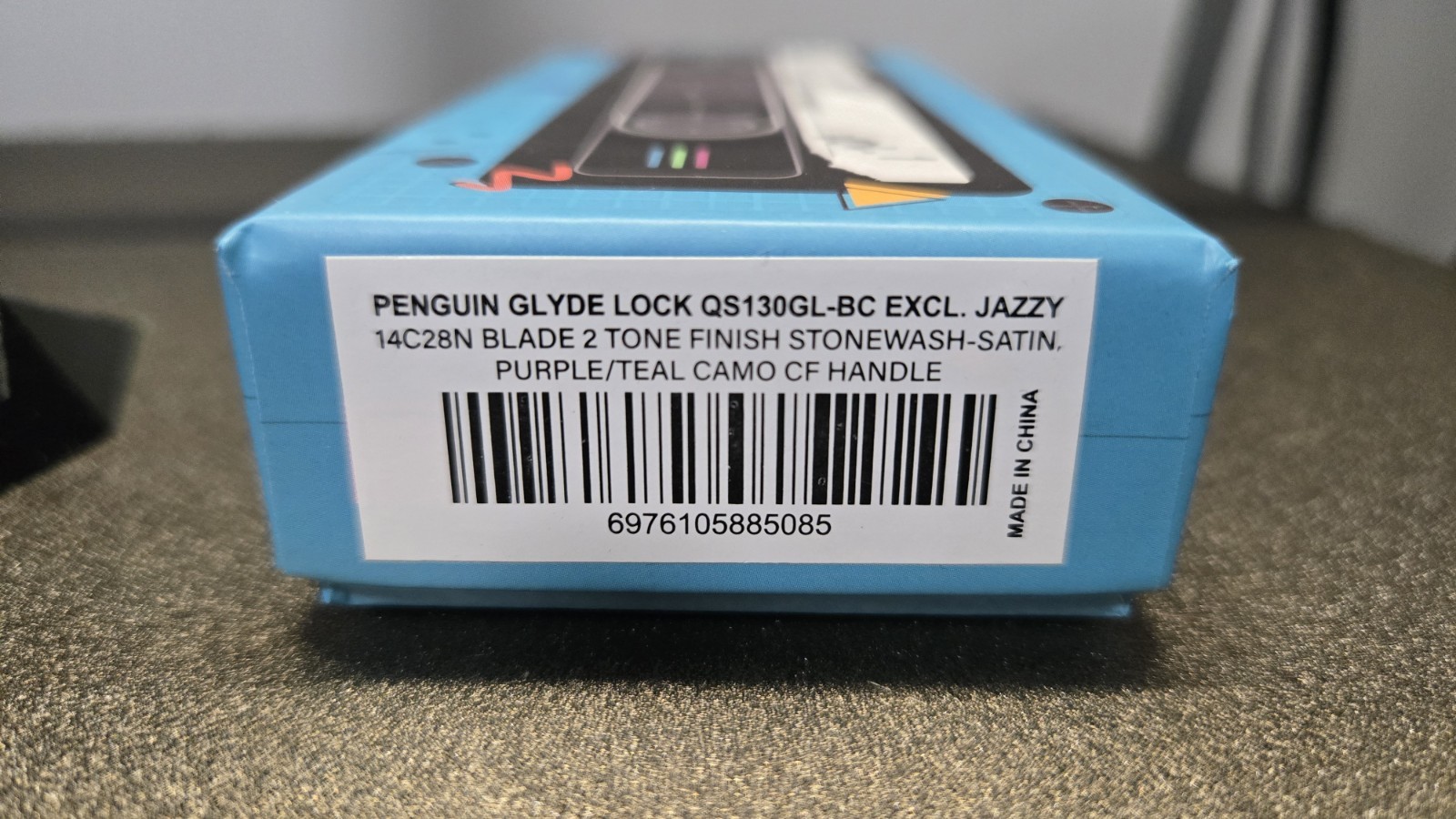 QSP Penguin Glyde Lock Pocketknife 14C28N Sheepsfoot Jazzy Camo Carbon