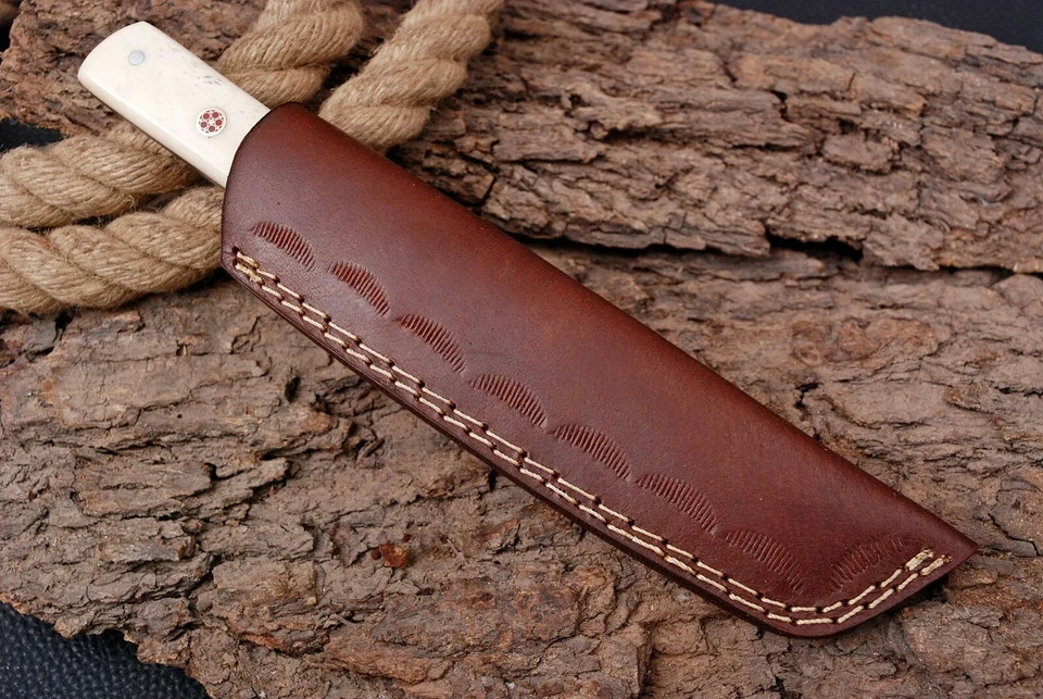 Custom Hand Made Forged Damascus Steel Fix Blade Hunting Tanto Knife UU 2005