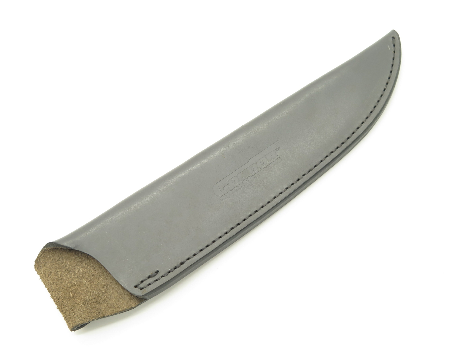 Vtg 1980s Condor 77 Seki Japan Gray Leather Fixed 7″ Blade Hunting Knife Sheath