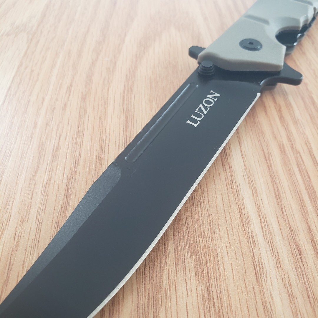 Cold Steel Large Luzon Folding Knife 6″ 8Cr13MoV Steel Blade Earth GFN Handle