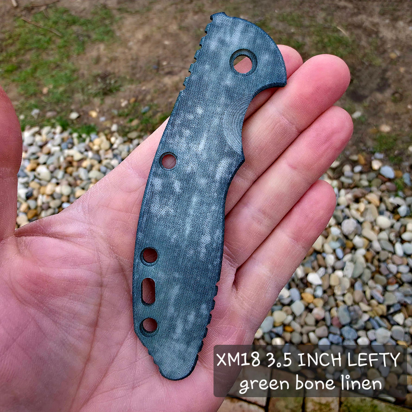 Xm18 3.5 inch Lefty Micarta Scale – RC BladeWorks