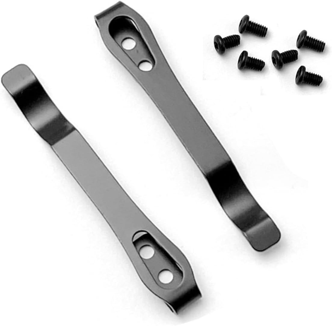 2 Pack Knife Pocket Clip Deep Carry Pocket Clip Replacement for EDC Knife Recess