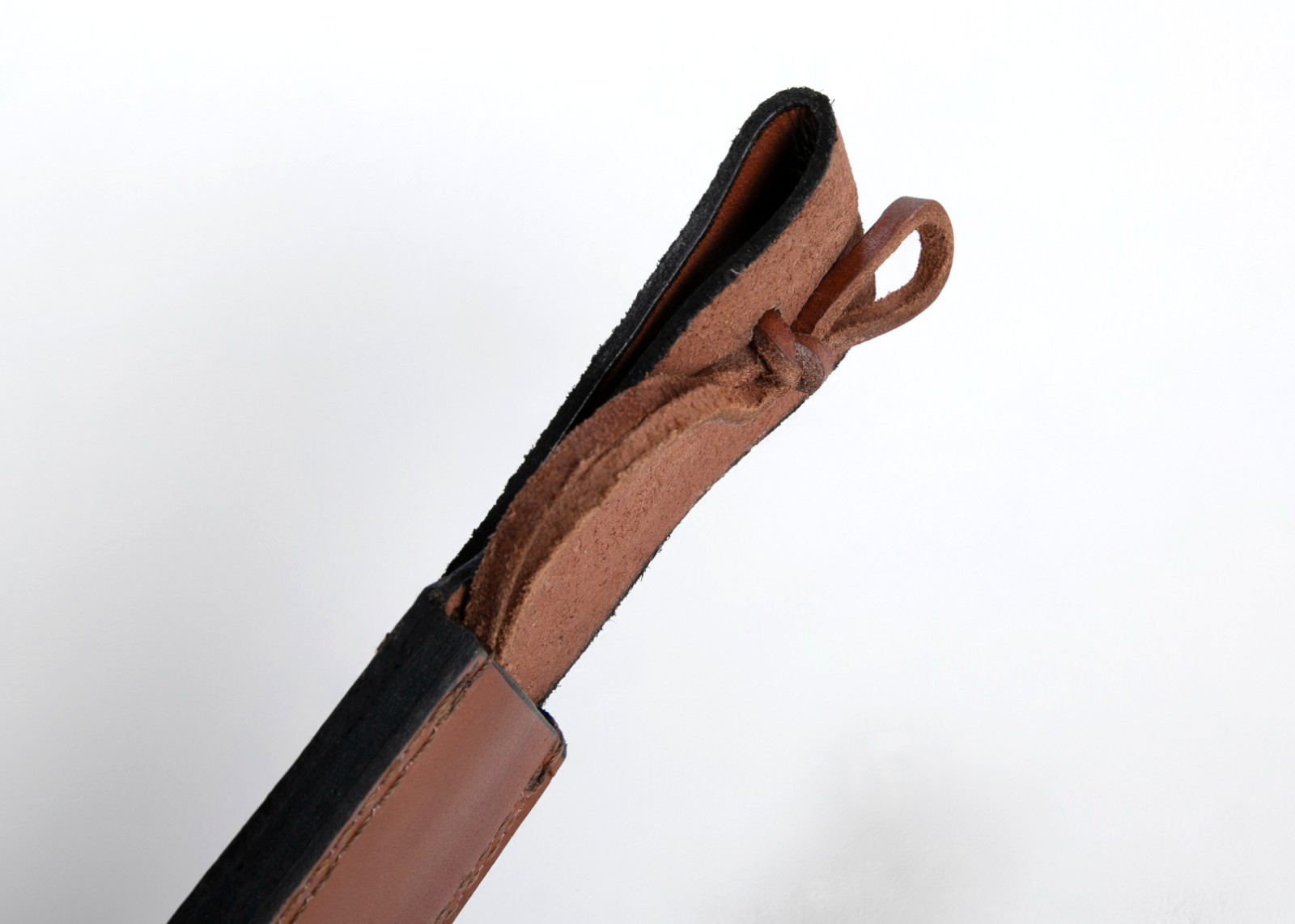 Handmade Top Grain Brown Leather Dagger Sheath, 12″ OA, Fits Blades Up To 8″