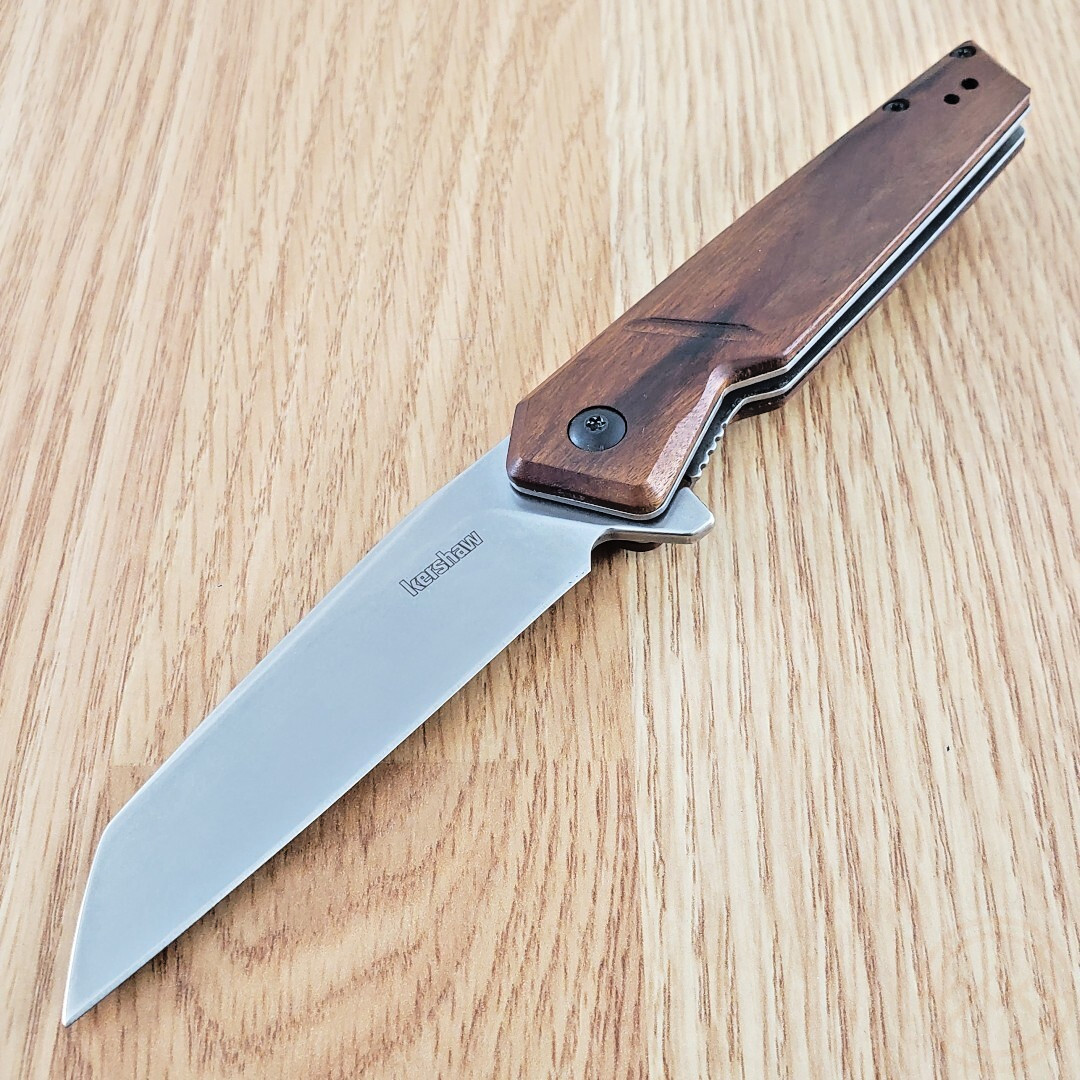 Kershaw Avert Linerlock Assisted Folding Knife 3.25″ Stainless Blade Wood Handle