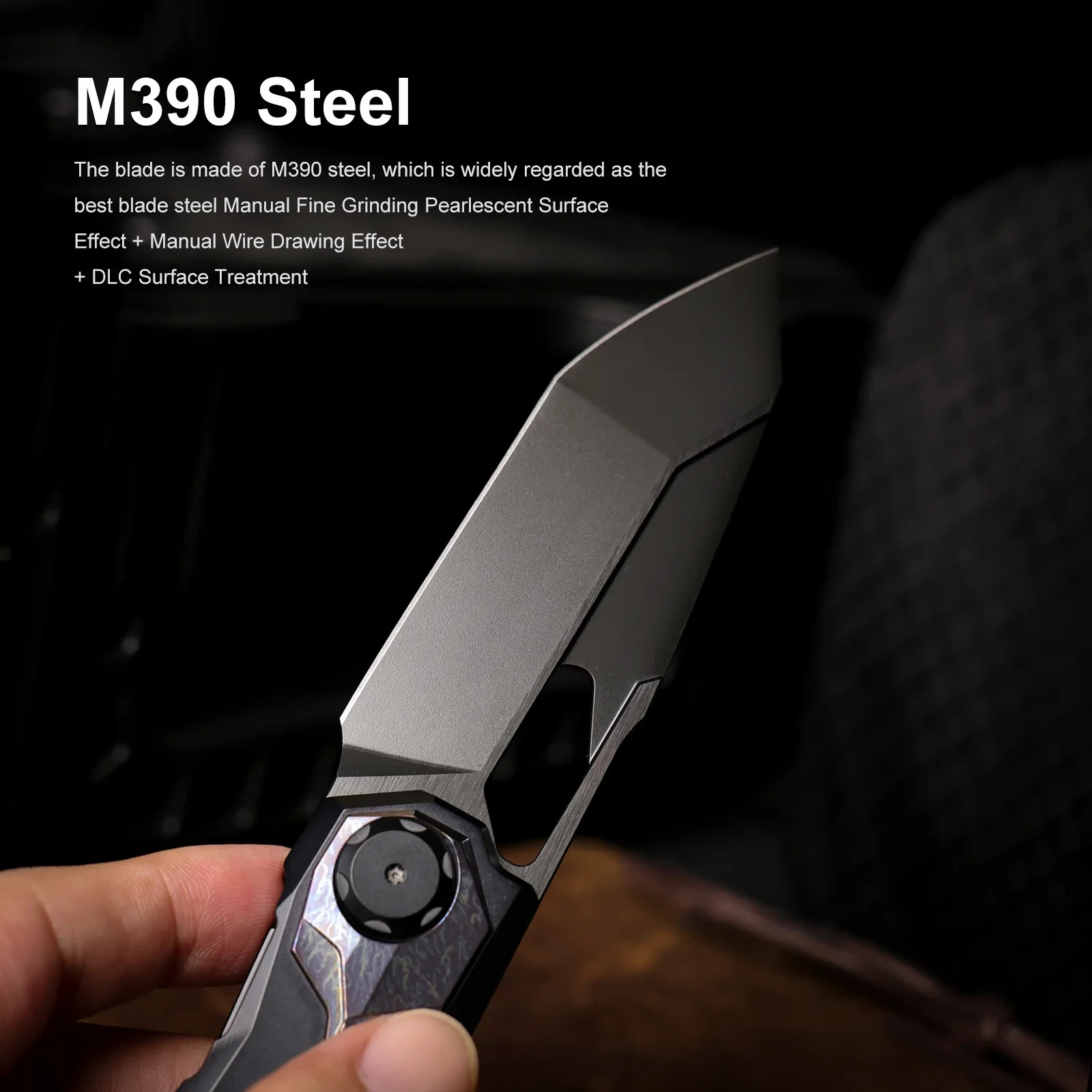 REMETTE Peregrine Folding Knife 3.13″ Bohler M390 Steel Blade Titanium Handle