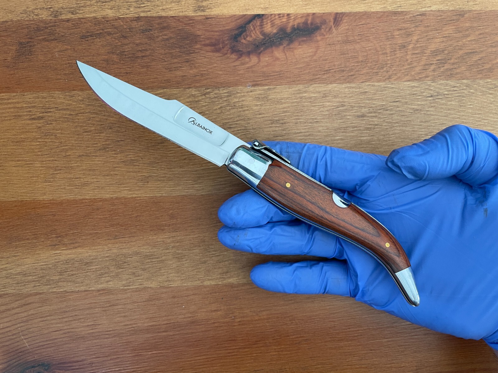 3.6” Spanish Navaja Teja Albacete Pocket Knife Red Stamina Scales – USA Seller