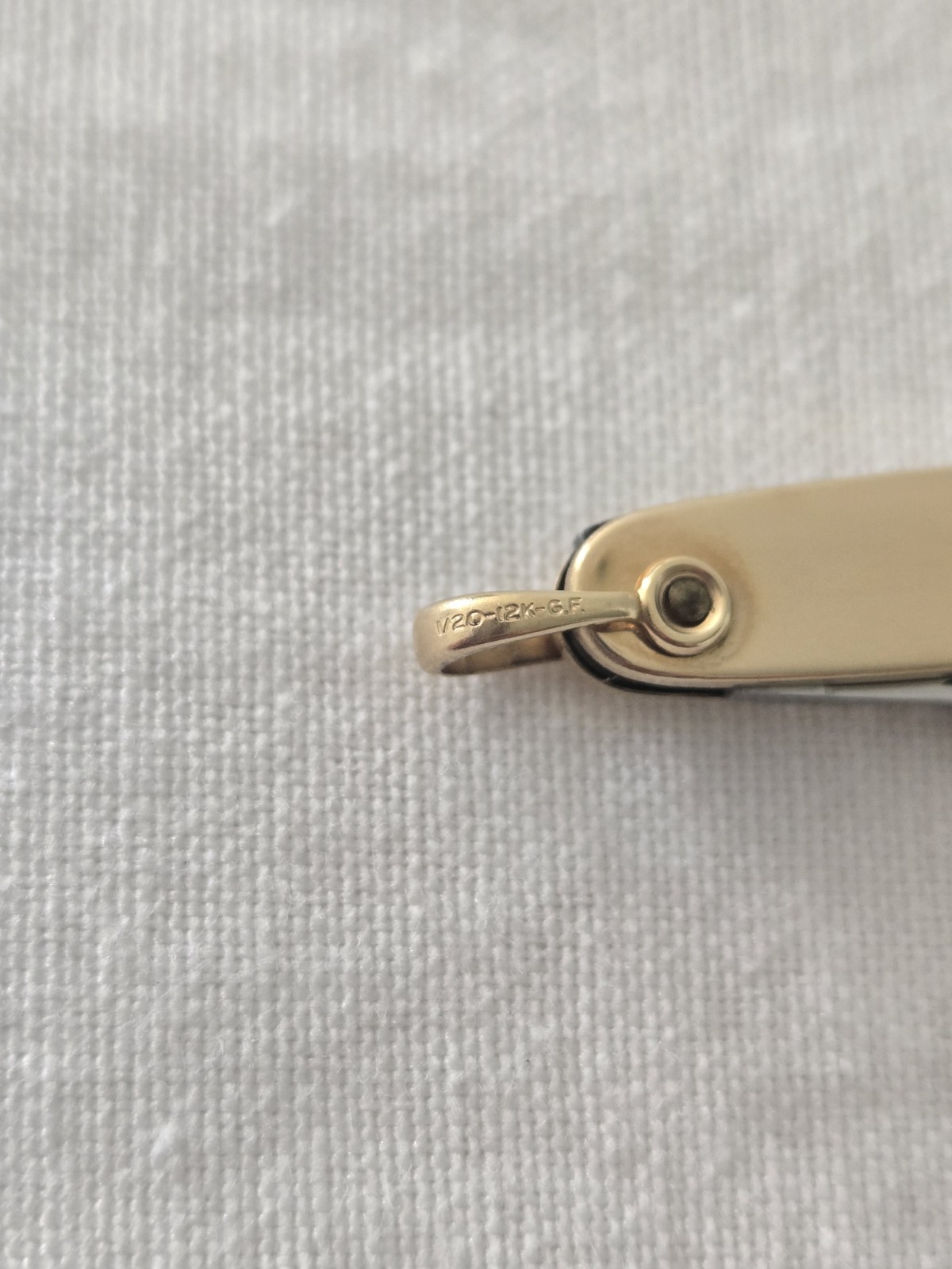 Vintage 12K Yellow Gold Folding Pocket Knife Two Blade. Made In Germany