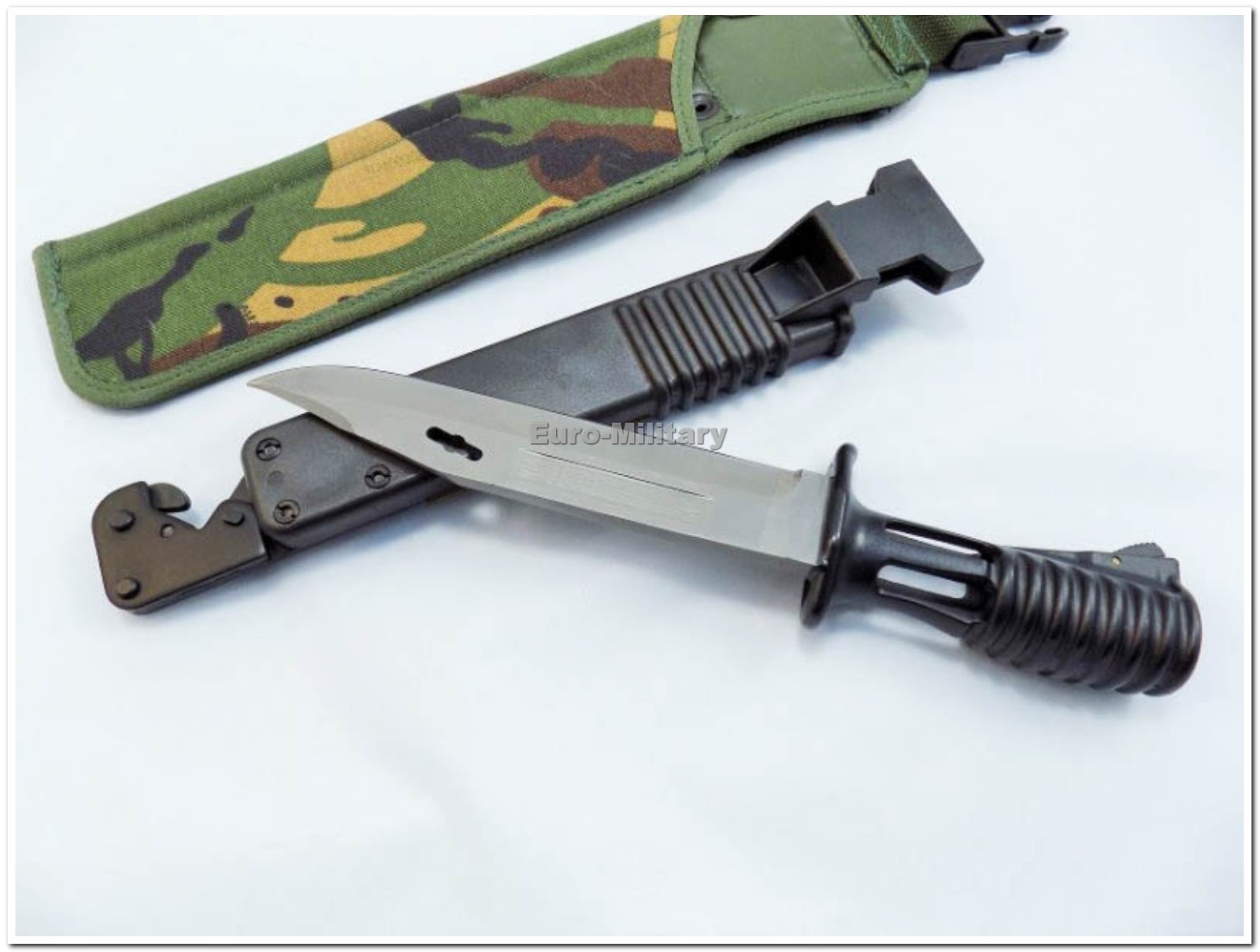 British Army SA80 L85 Knife w/ Plastic & DPM Camo Sheath – Repro