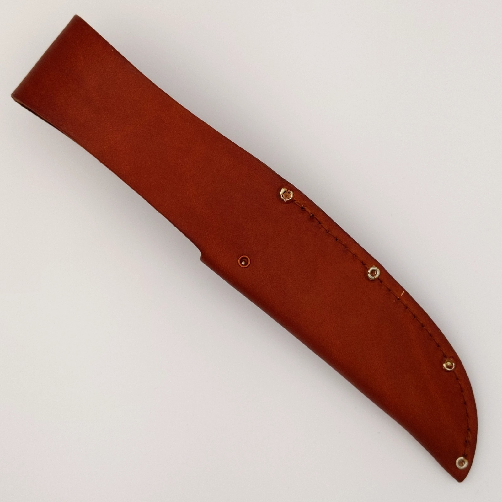 Fixed Blade Knife Belt Sheath for 5in. Blades Genuine Leather Tan Brown