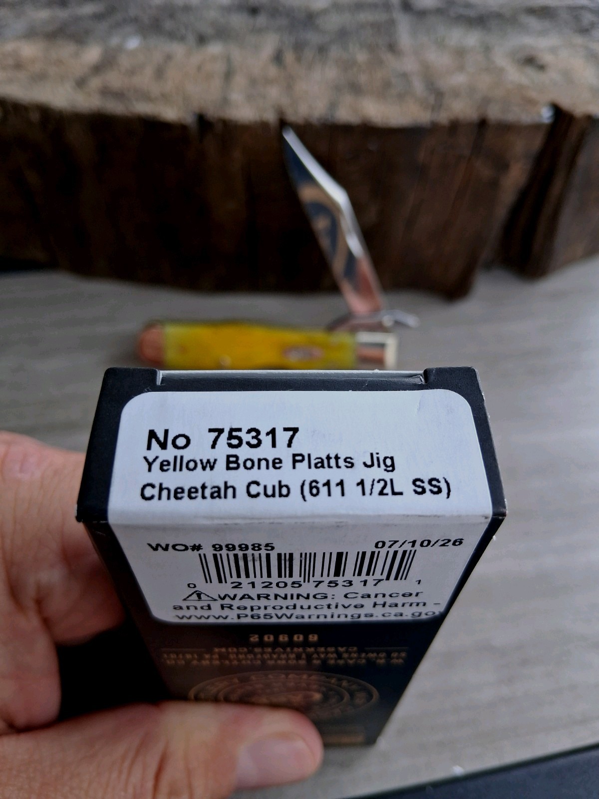 Case XX No. 75317 Yellow Bone Platts Jig Cheetah Cub (611 1/2L SS)