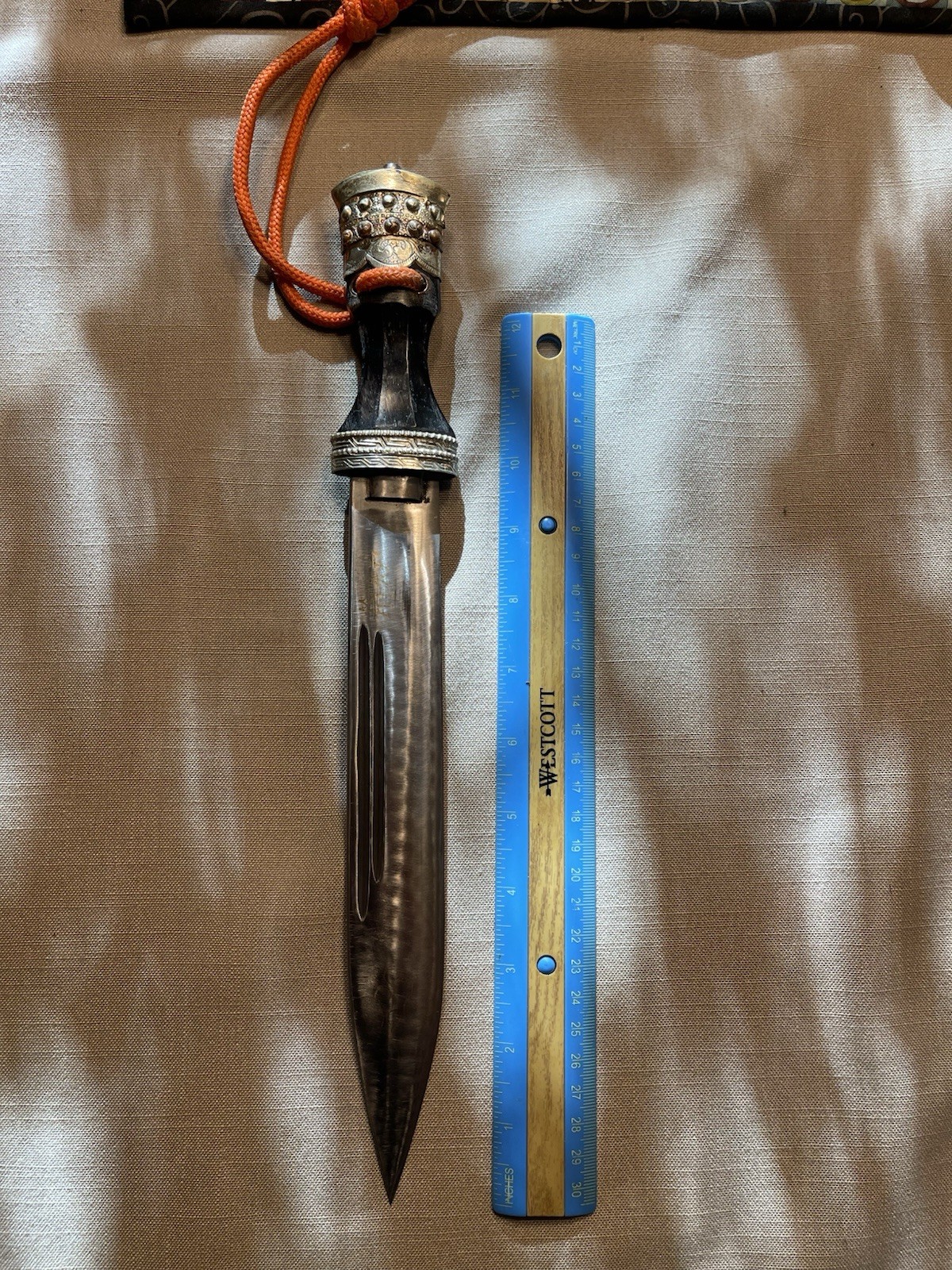 Tibetan Dagger Knife with Yak Horn Handle
