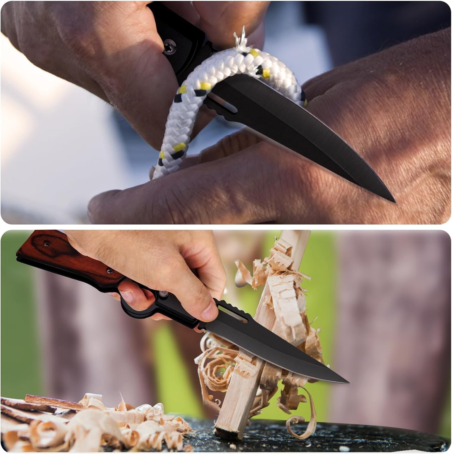 Assisted Blade Knives Pocket Tactical Folding Blade Knife Survival Hunting LED