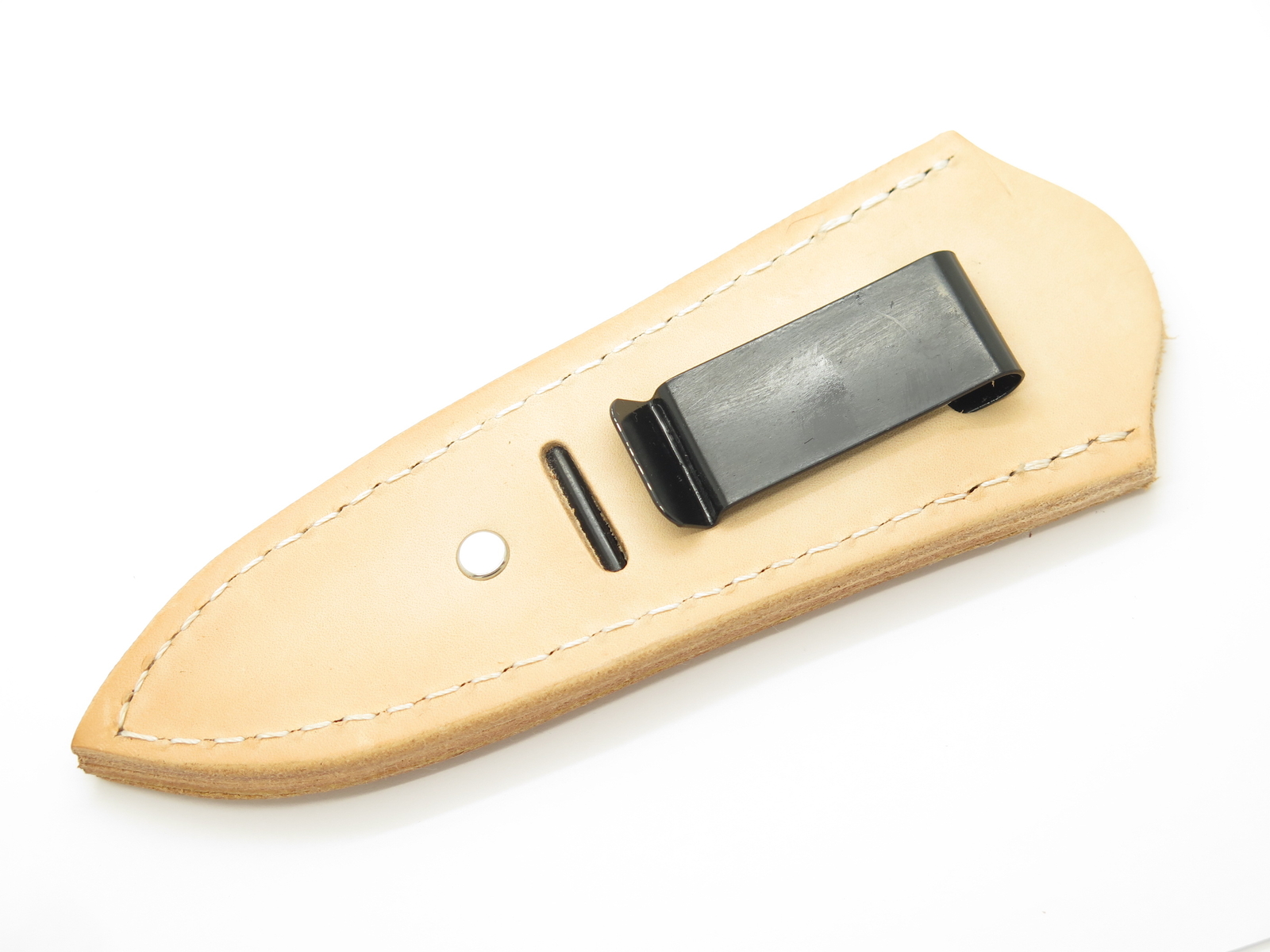 Custom USA Leather Fixed 4″ Blade Dagger Knife Boot Belt Clip Sheath