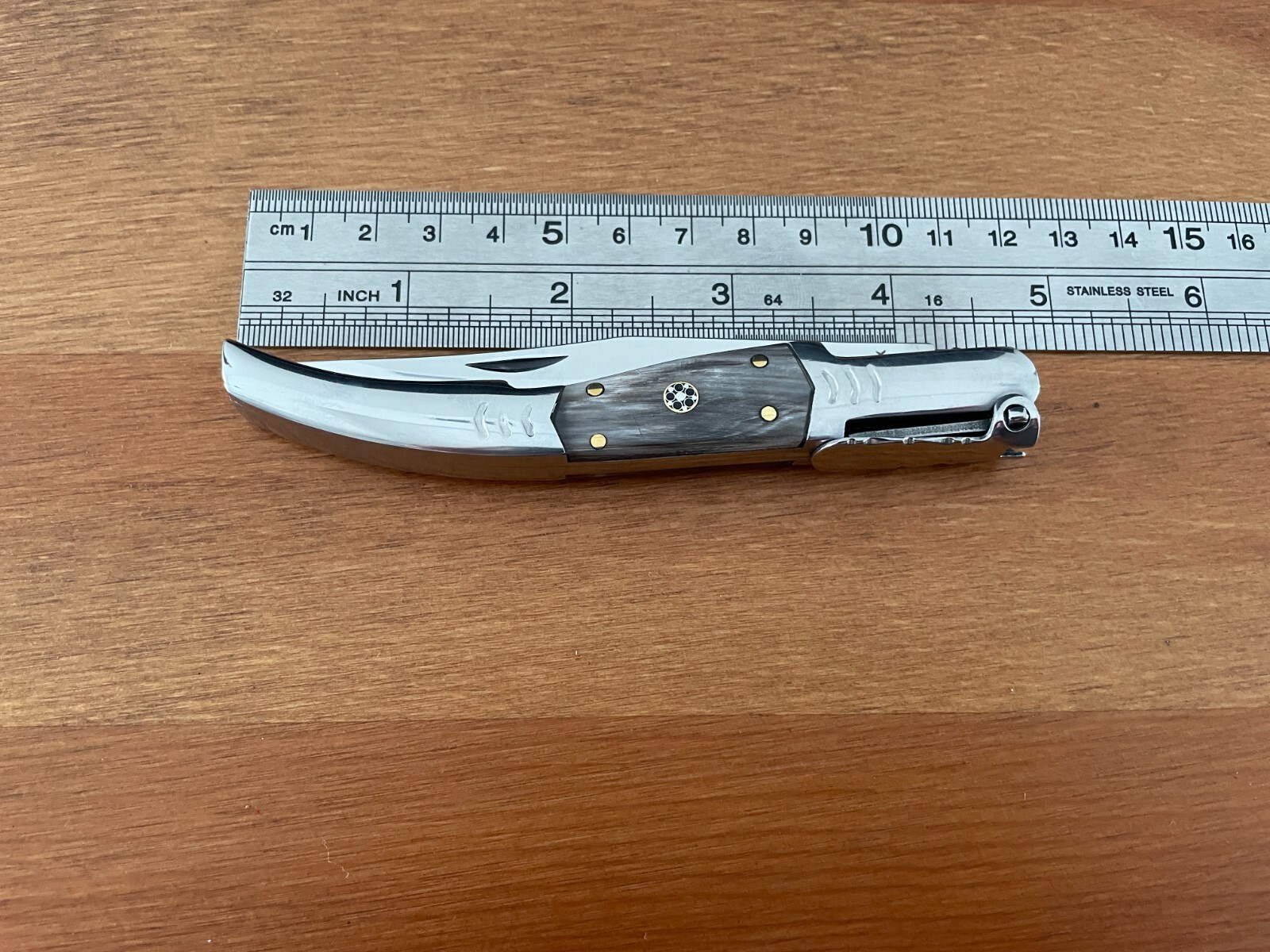 3.8” Arabian Folding Pocket Knife Bull Horn Scales from Spain – US Seller