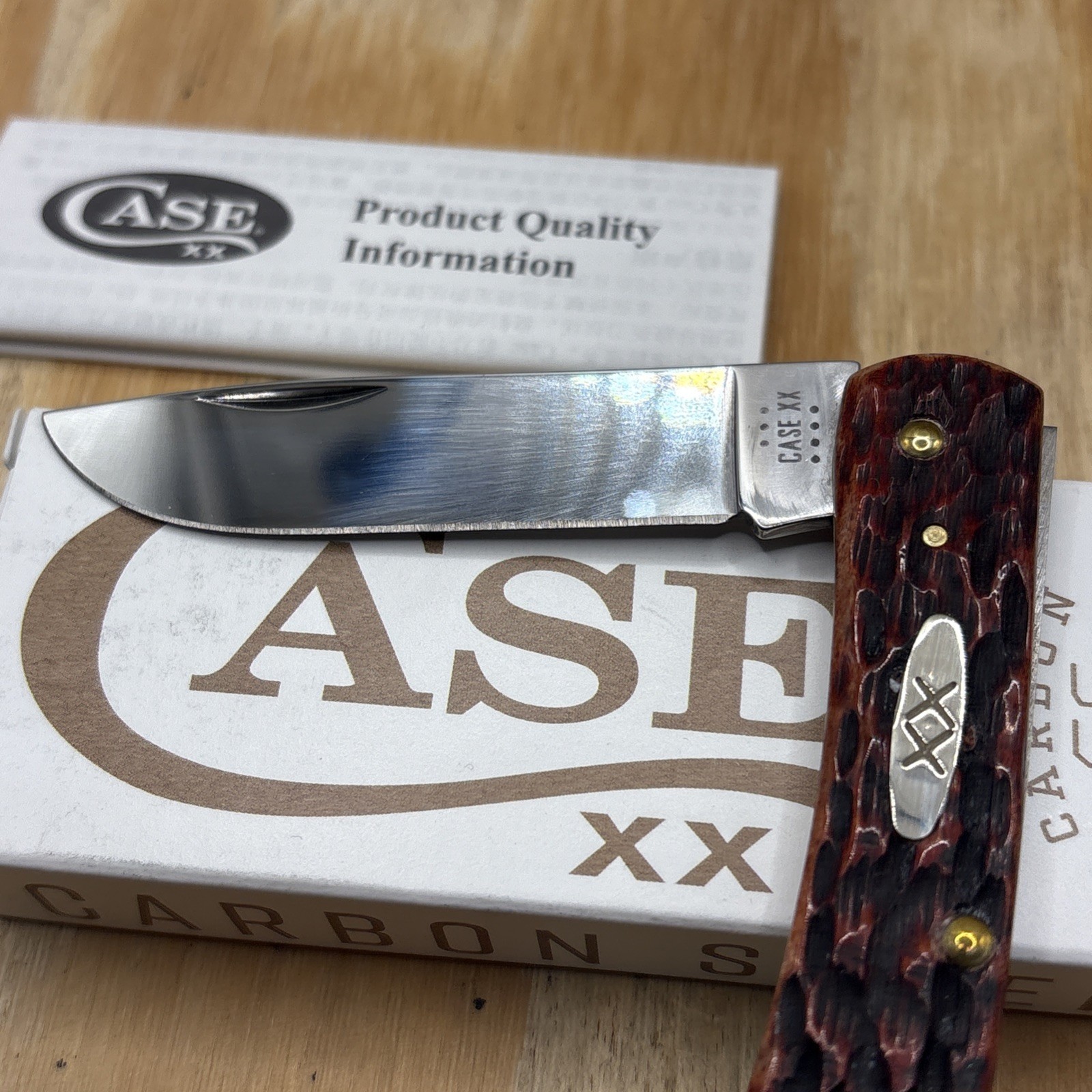 Case XX 2023 6137 Mahogany Bone Sod Buster Jr Knife New In Box